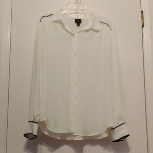 Worthington Cream Shirt with Black Trim
